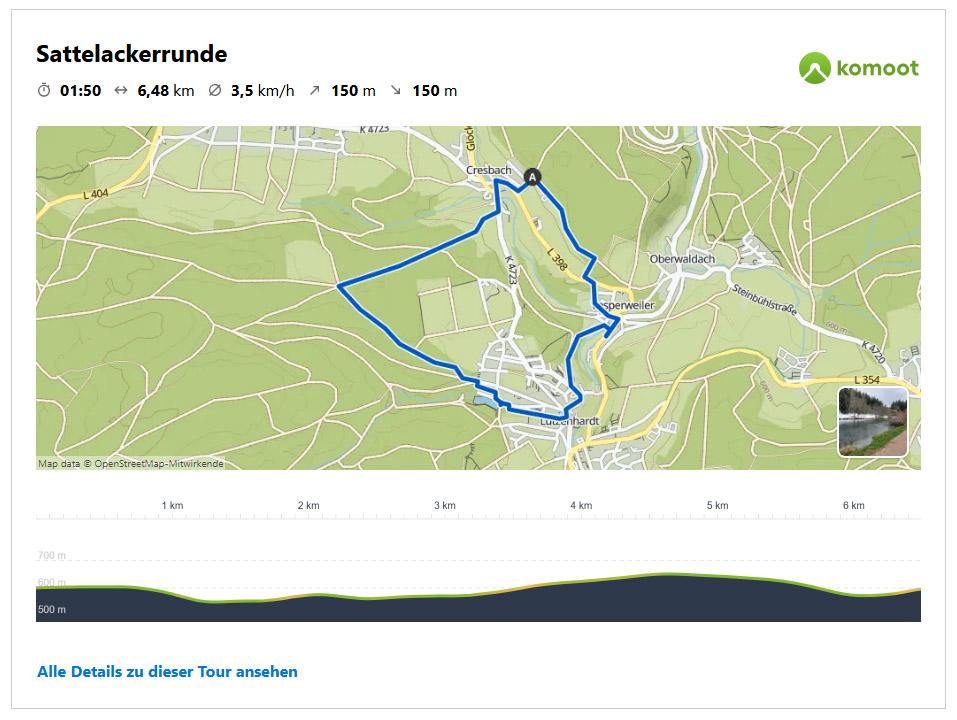 Wanderkarte Sattelackerrunde
