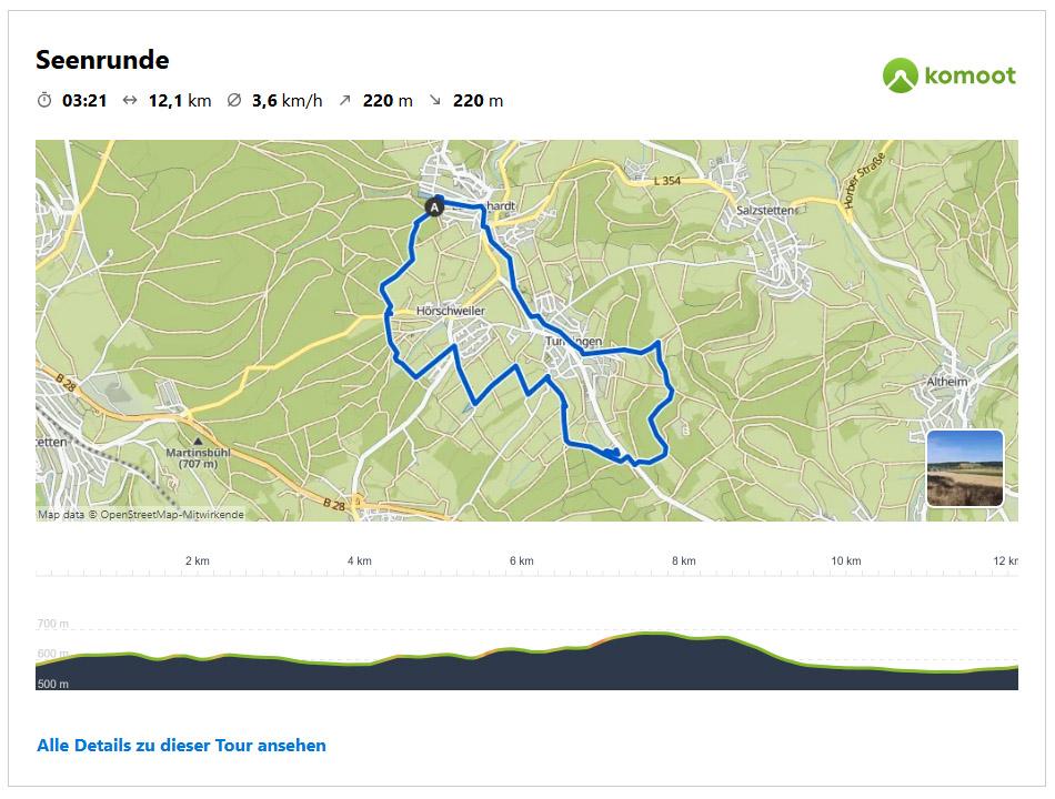 Wanderkarte Seenrunde