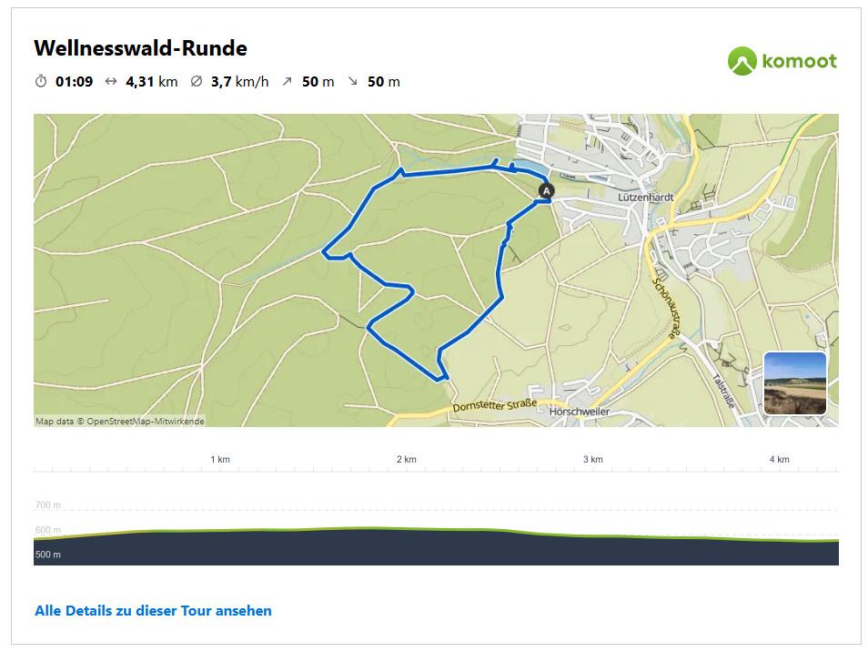 Wanderkarte Wellnesswald-Runde